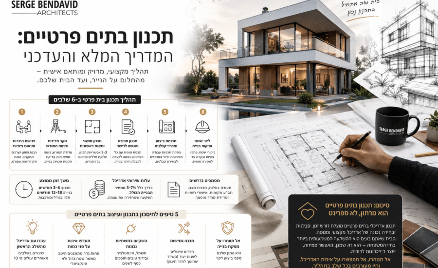 תכנון בתים פרטיים - סרג' בן דוד משרד אדריכלות
