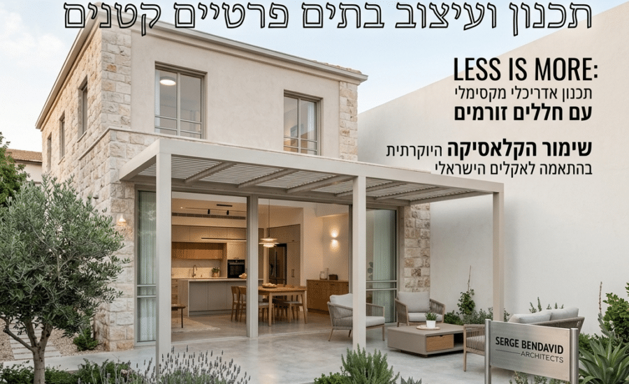 תכנון ועיצוב בתים פרטיים קטנים - סרג' בן דוד