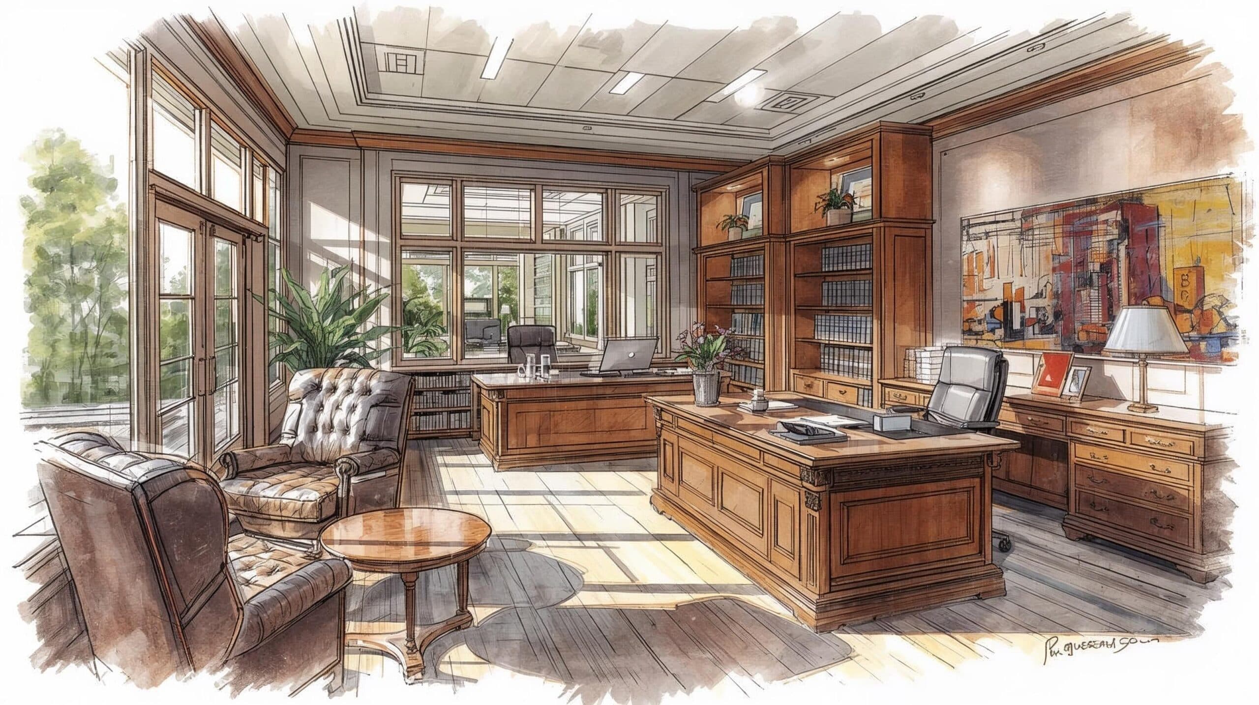 עיצוב פנים משרד עורכי דין - משרד האדריכלות של סרג' בן דוד