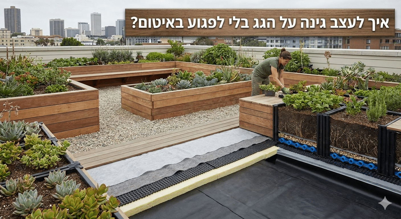 תכנון גינת גג - סרג' בן דוד אדריכלים